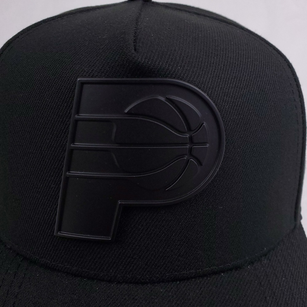 Indiana Pacers Mitchell & Ness NBA Pro Fit Snapback Hat Cap 3D Metal Logo NWT - Picture 3 of 9